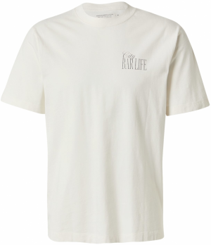 Abercrombie & Fitch Tričko  krémová / tmavožltá / sivá / tmavosivá
