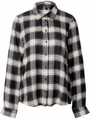 VERO MODA Blúzka  sivá / čierna