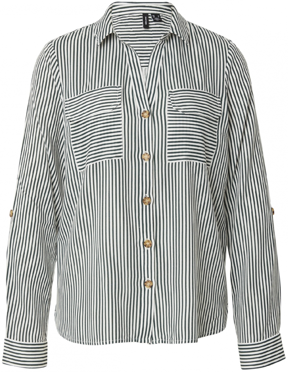 VERO MODA Blúzka 'VMBUMPY'  jedľová / biela