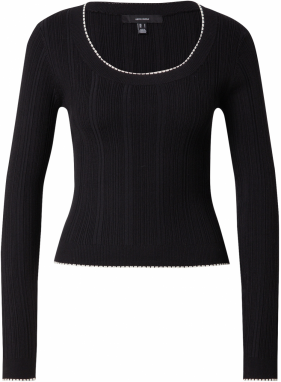 VERO MODA Sveter 'VMNina'  čierna / biela