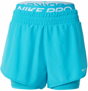 NIKE Športové nohavice  azúrová / biela