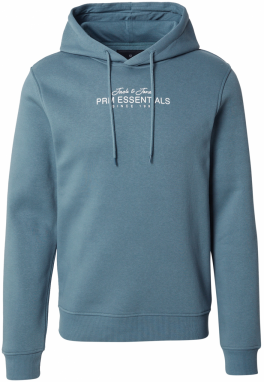 JACK & JONES Mikina 'JPRBLACASPER'  modrosivá / biela