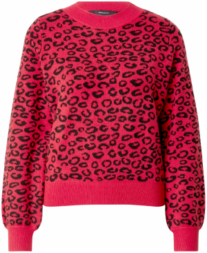 VERO MODA Sveter 'VMNANCY'  krvavo červená / čierna