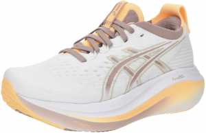 ASICS Bežecká obuv 'GEL-NIMBUS 27'  tmavobéžová / oranžová / biela