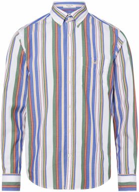 GANT Košeľa  indigo / kaki / oranžová / biela