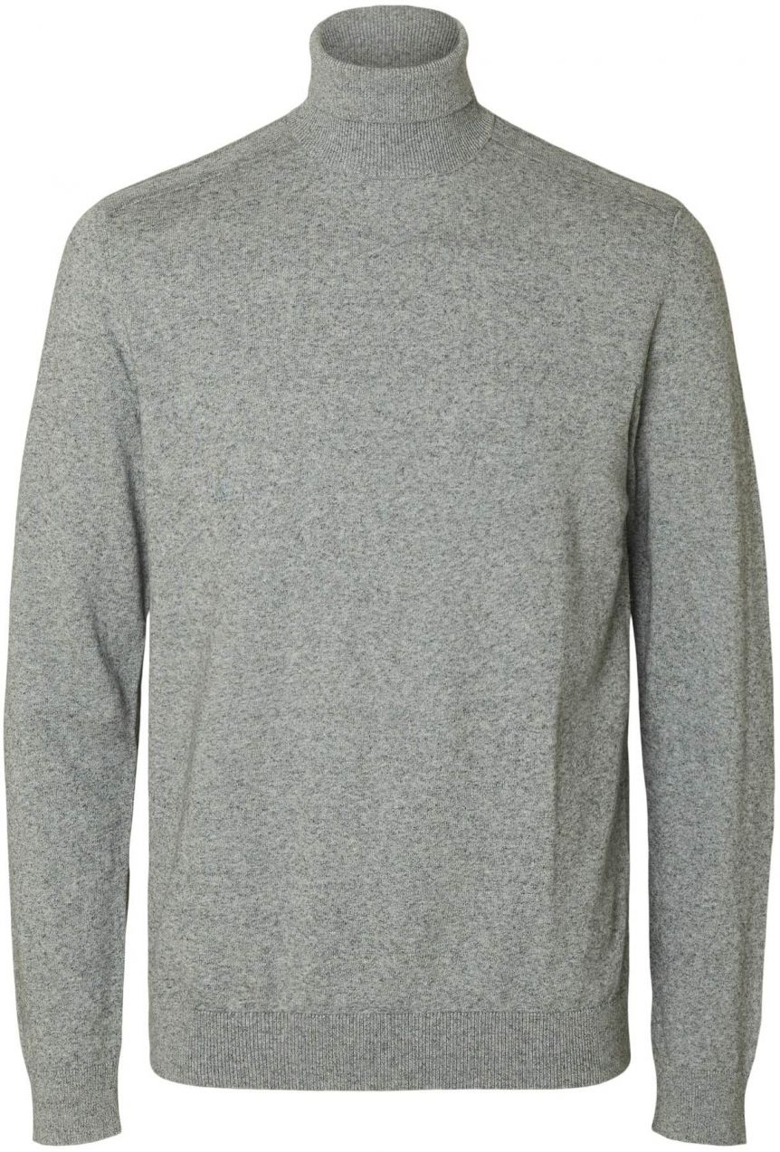 SELECTED Sveter 'SLHBERG'  svetlosivá