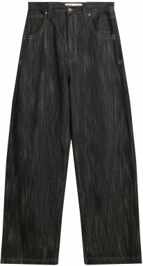Bershka Džínsy  čierny denim