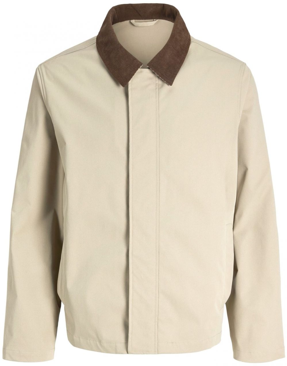 JACK & JONES Prechodná bunda 'JJWILLIAM'  krémová / tmavohnedá