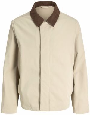 JACK & JONES Prechodná bunda 'JJWILLIAM'  krémová / tmavohnedá