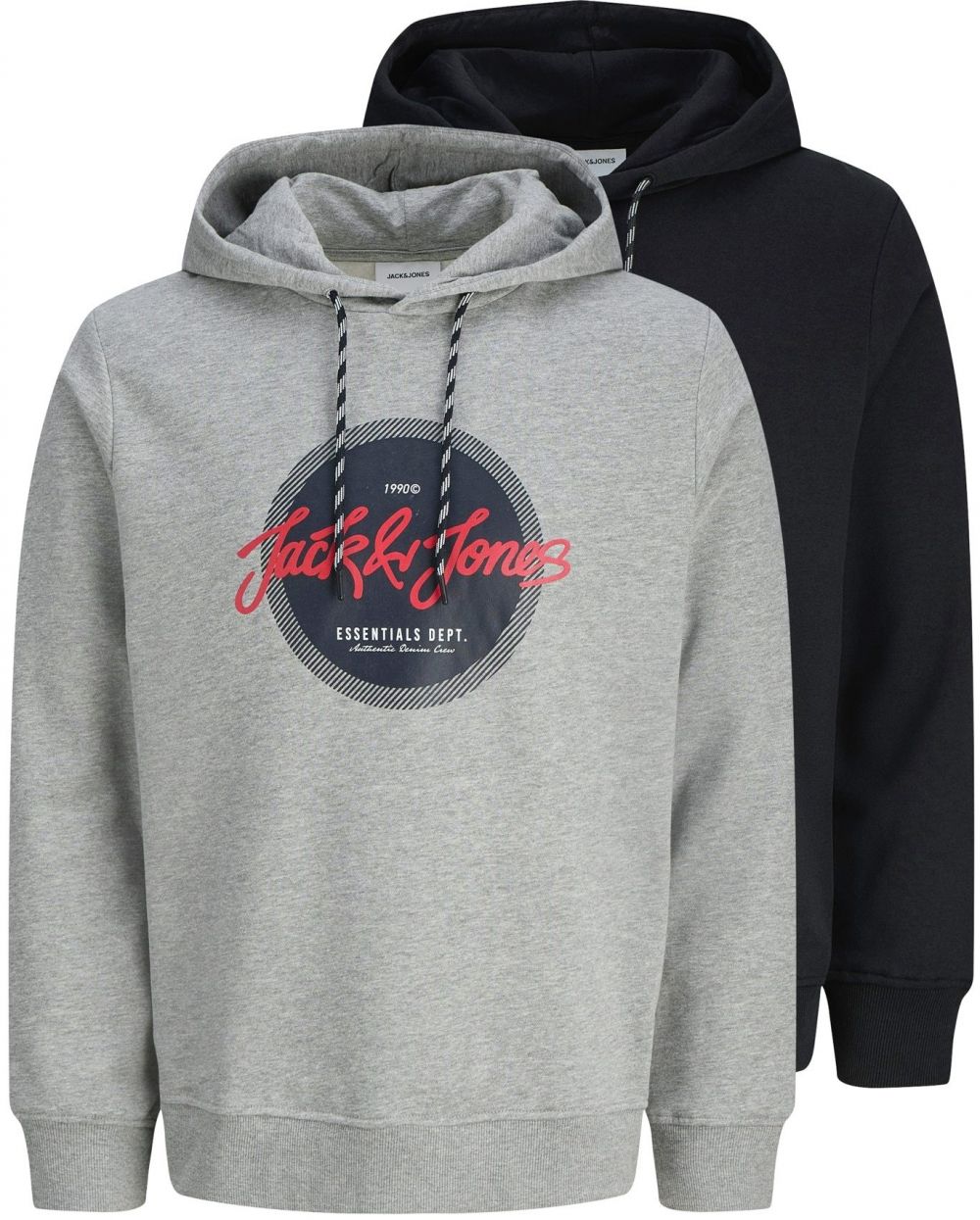 JACK & JONES Mikina 'JJURBAN'  námornícka modrá / sivá melírovaná / červená / čierna / biela