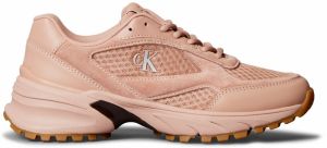 Calvin Klein Jeans Nízke tenisky 'HIKE RUNNER'  pastelovo červená / strieborná