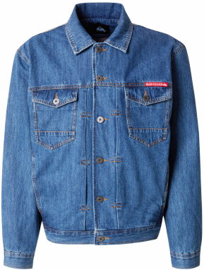 QUIKSILVER Športová bunda 'ALL RIDE'  modrá denim / červená / biela