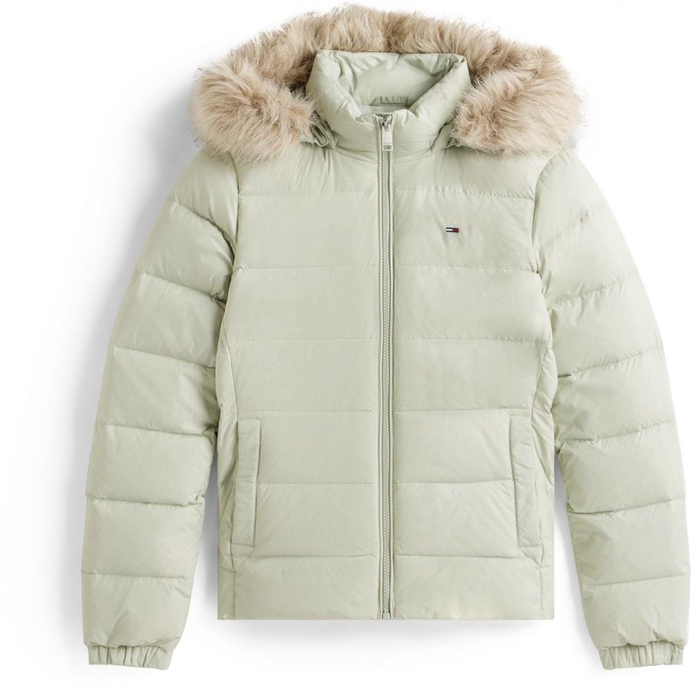 Tommy Jeans Zimná bunda  námornícka modrá / pastelovo zelená / červená / biela