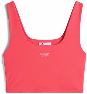 Tommy Jeans Top  svetločervená / strieborná