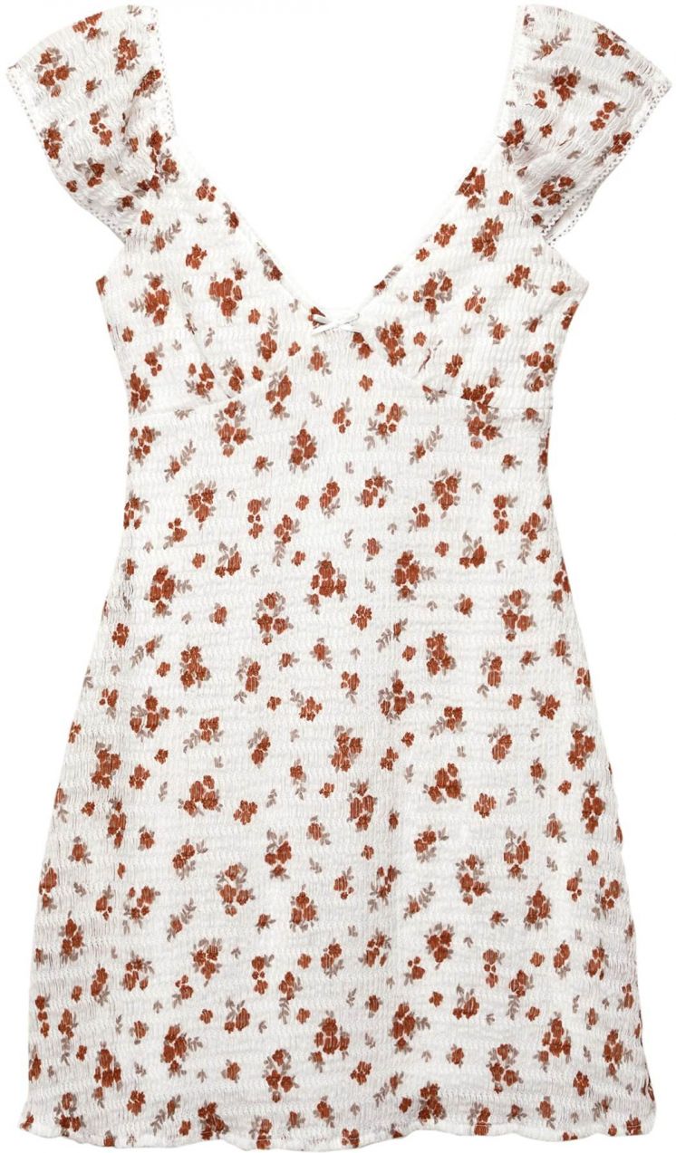 Pull&Bear Šaty  koňaková / brokátová / biela