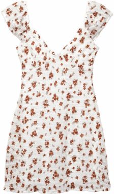 Pull&Bear Šaty  koňaková / brokátová / biela