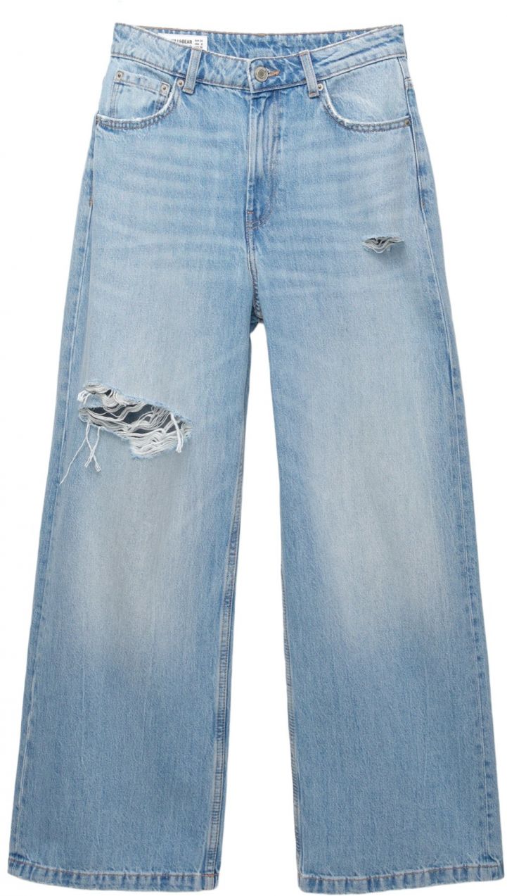 Pull&Bear Džínsy 'TIRO MEDIO'  modrá denim