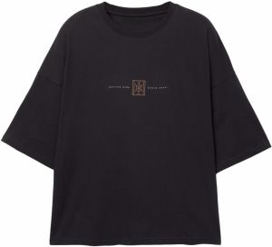 Pull&Bear Tričko  béžová / hnedá / čierna