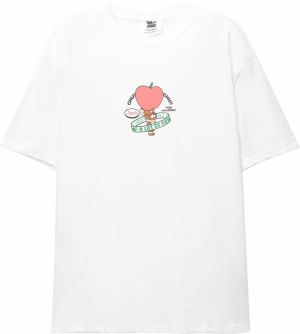Pull&Bear Tričko 'TOM JERRY'  zelená / červená / čierna / biela