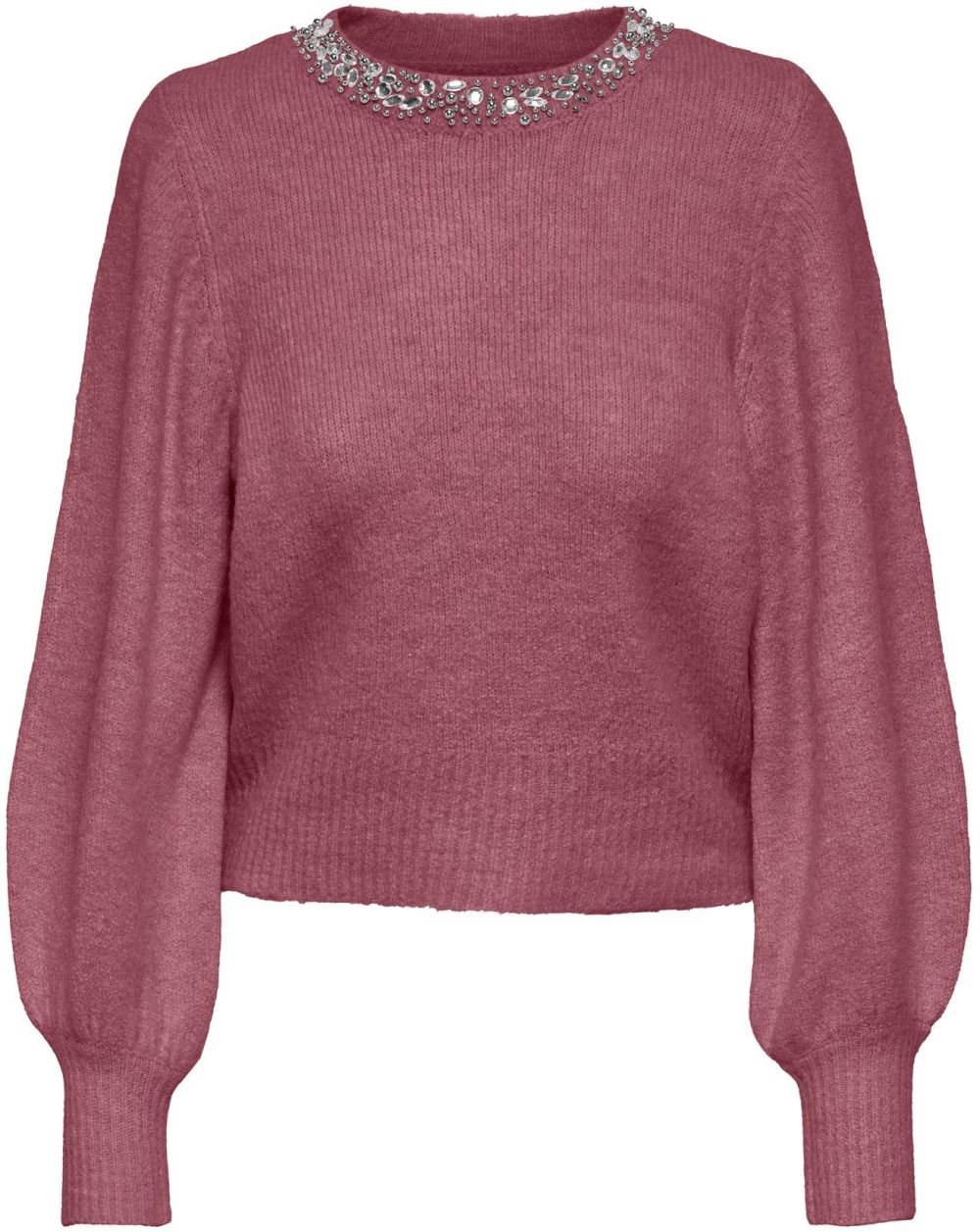 ONLY Sveter 'ONLELSA'  purpurová / strieborná