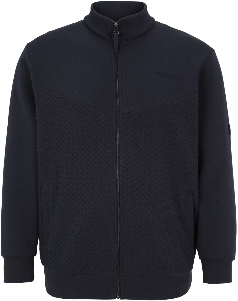 Jack & Jones Plus Tepláková bunda 'JPRBLUFRANKIE'  námornícka modrá
