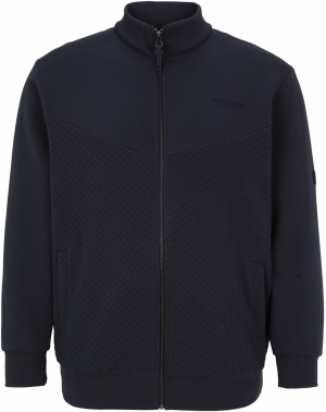 Jack & Jones Plus Tepláková bunda 'JPRBLUFRANKIE'  námornícka modrá