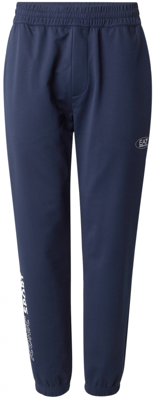 EA7 Emporio Armani Športové nohavice  námornícka modrá / biela