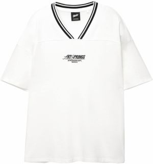 Pull&Bear Tričko  čierna / biela