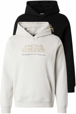 JACK & JONES Mikina 'JCOSTANCE'  karí / sivá / čierna