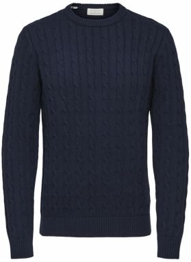 SELECTED Sveter 'Ryan'  námornícka modrá