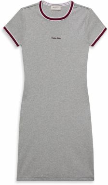 Calvin Klein Jeans Šaty  svetlosivá / vínovo červená / biela