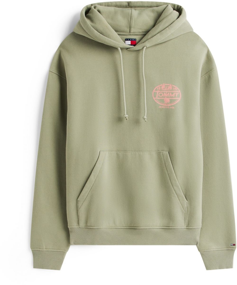 Tommy Jeans Mikina 'NOVELTY'  pastelovo zelená / biela