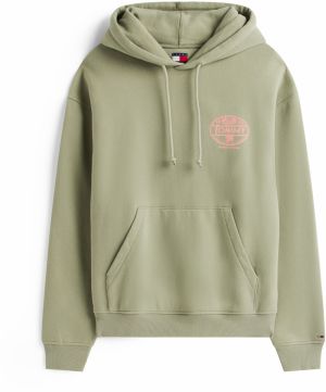 Tommy Jeans Mikina 'NOVELTY'  pastelovo zelená / biela