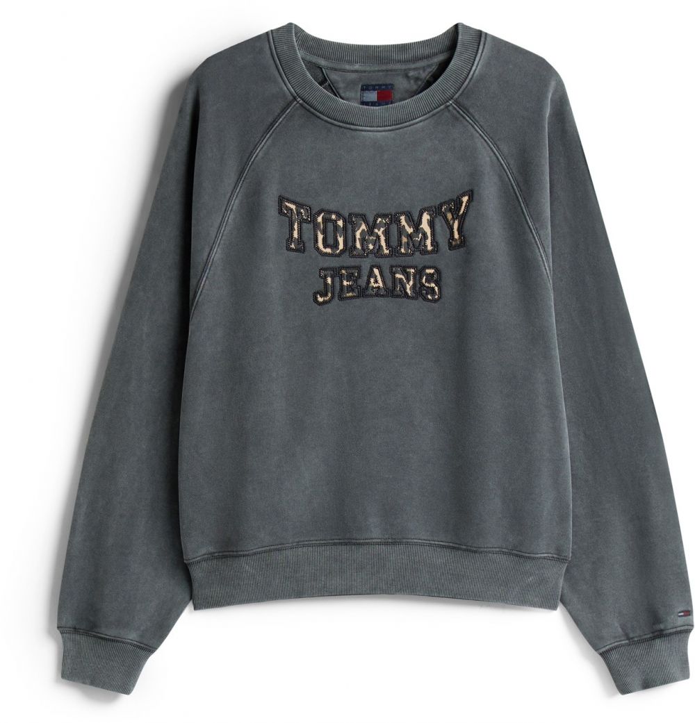 Tommy Jeans Mikina  piesková / čierna