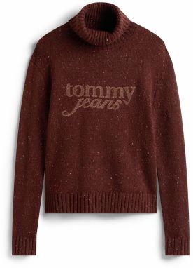Tommy Jeans Sveter  hnedá / čokoládová