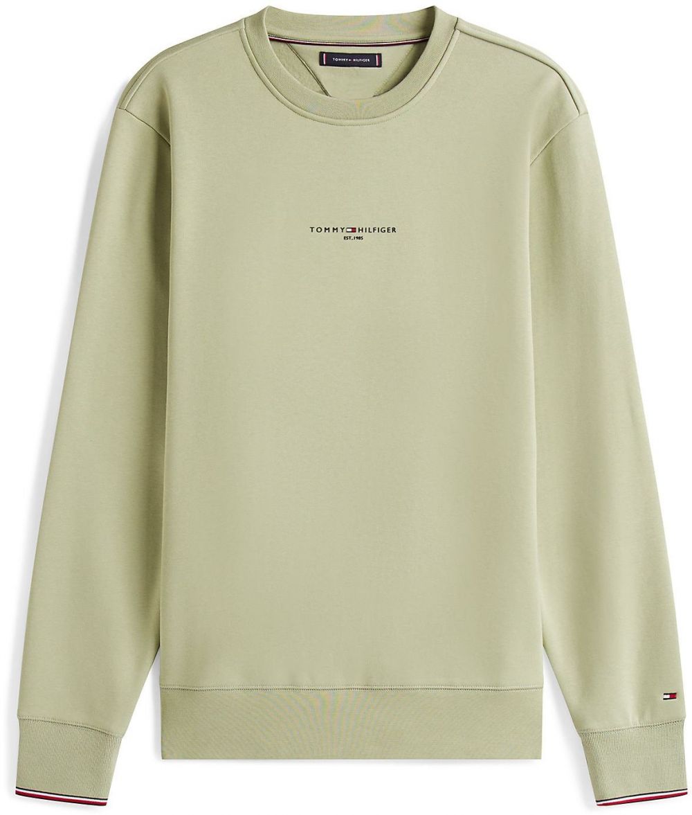 TOMMY HILFIGER Mikina  pastelovo zelená / čierna