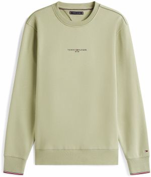 TOMMY HILFIGER Mikina  pastelovo zelená / čierna