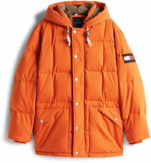 TOMMY HILFIGER Zimná parka  oranžová / červená / čierna / biela