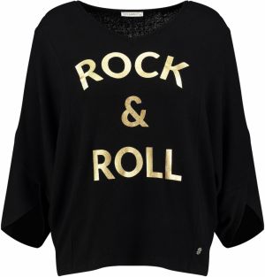 Key Largo Sveter 'Rock´N Roll'  zlatá / čierna