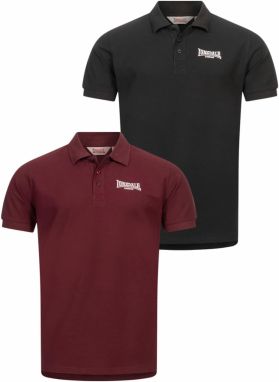 Lonsdale London Tričko  vínovo červená / čierna / biela