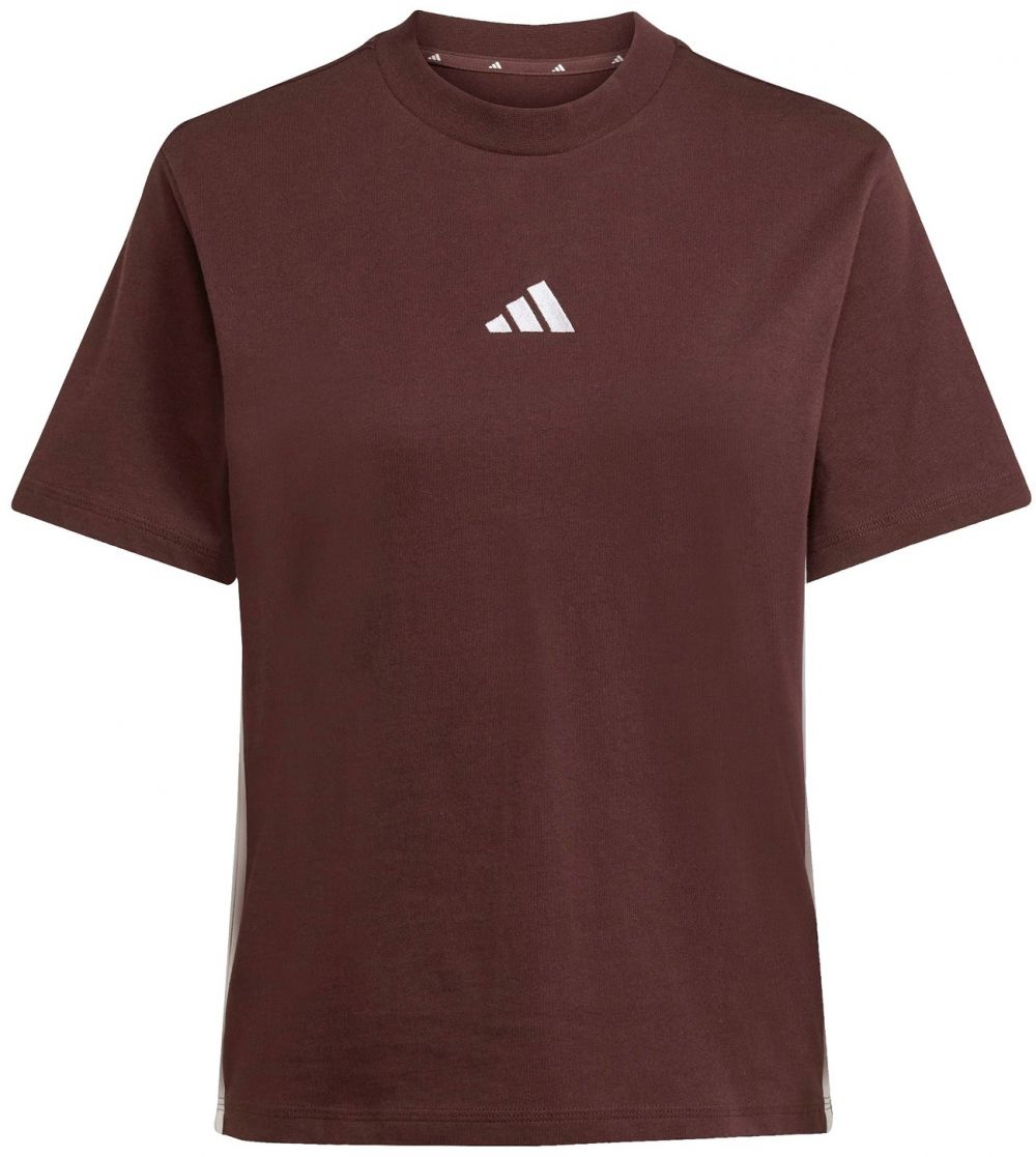 ADIDAS SPORTSWEAR Funkčné tričko  hnedá / biela