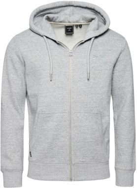 Superdry Tepláková bunda  sivá melírovaná