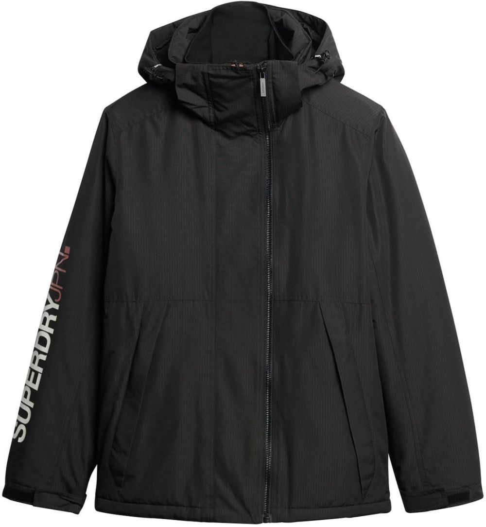 Superdry Prechodná bunda 'Yachter'  oranžovo červená / čierna / biela