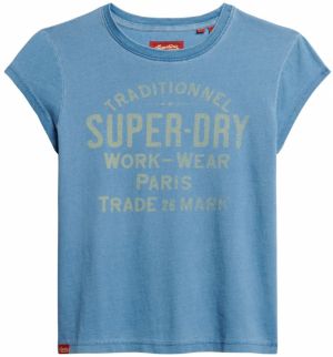 Superdry Tričko  modrá / kaki