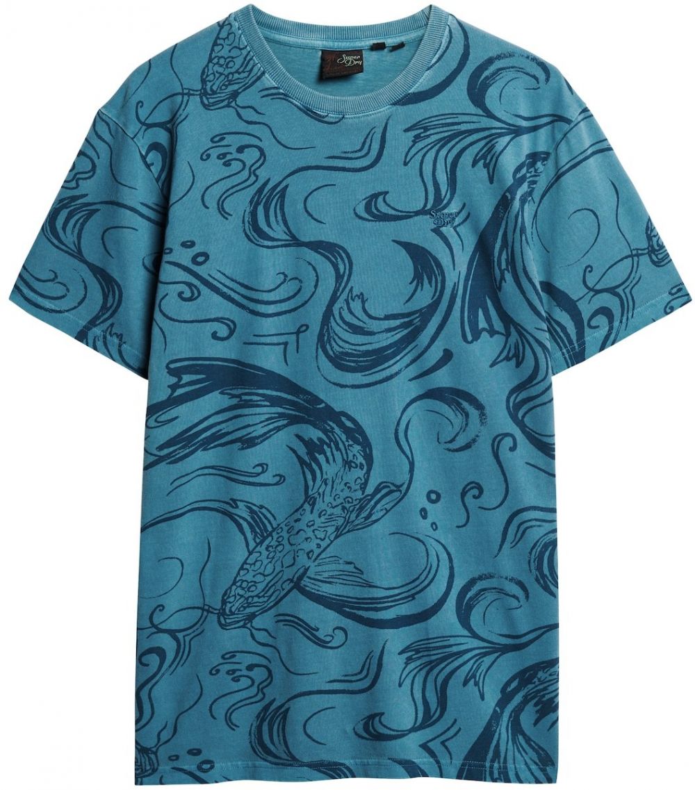 Superdry Tričko  námornícka modrá / zafírová