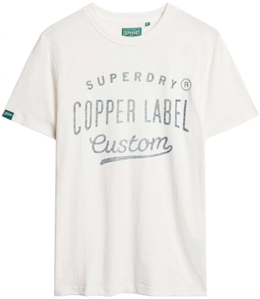 Superdry Tričko 'Copper'  dymovo modrá / biela
