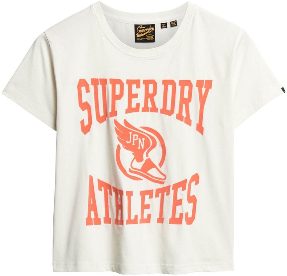 Superdry Tričko  oranžová / biela