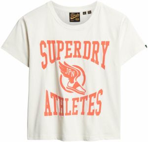 Superdry Tričko  oranžová / biela