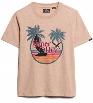Superdry Tričko  modrá / ružová / tmavoružová / čierna