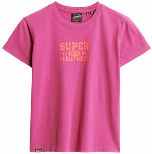Superdry Tričko  ružová / červená